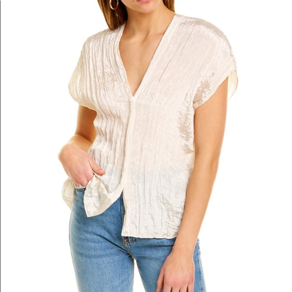 VINCE V-Neck Popover Top